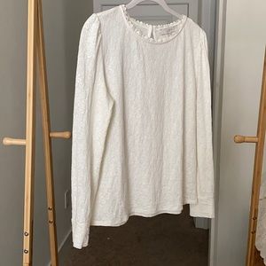 LOFT Lace-Detailed Longsleeve